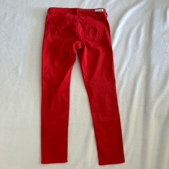 Adriano Goldschmied AG Red Slim Straight Ankle Jeans Size 28R - Picture 3 of 12